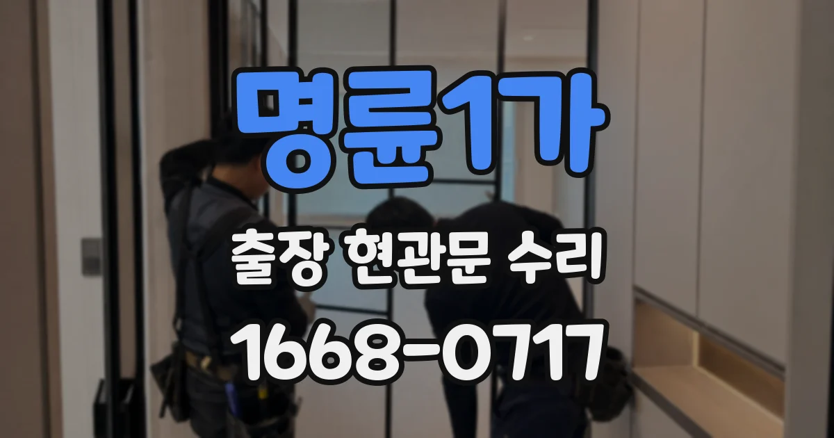 명륜1가 출장 현관문 수리