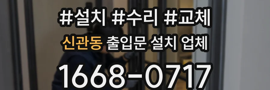 신관동 출입문 설치 업체