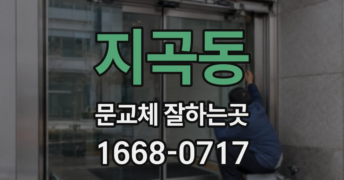 지곡동 문교체 잘하는곳