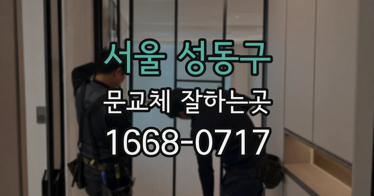 서울 성동구 문교체 잘하는곳
