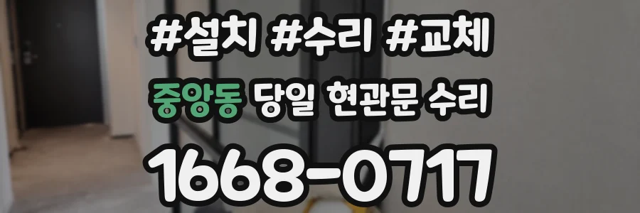중앙동 당일 현관문 수리