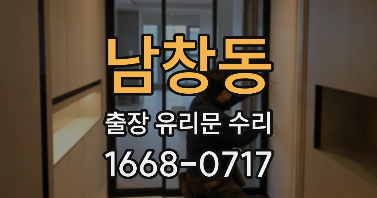 남창동 출장 유리문 수리