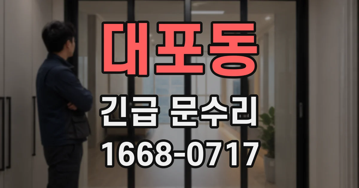 대포동 긴급 문수리