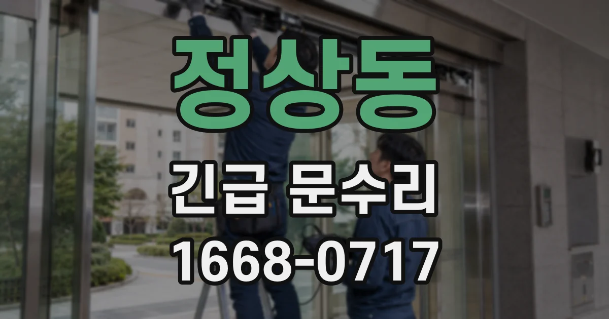 정상동 긴급 문수리