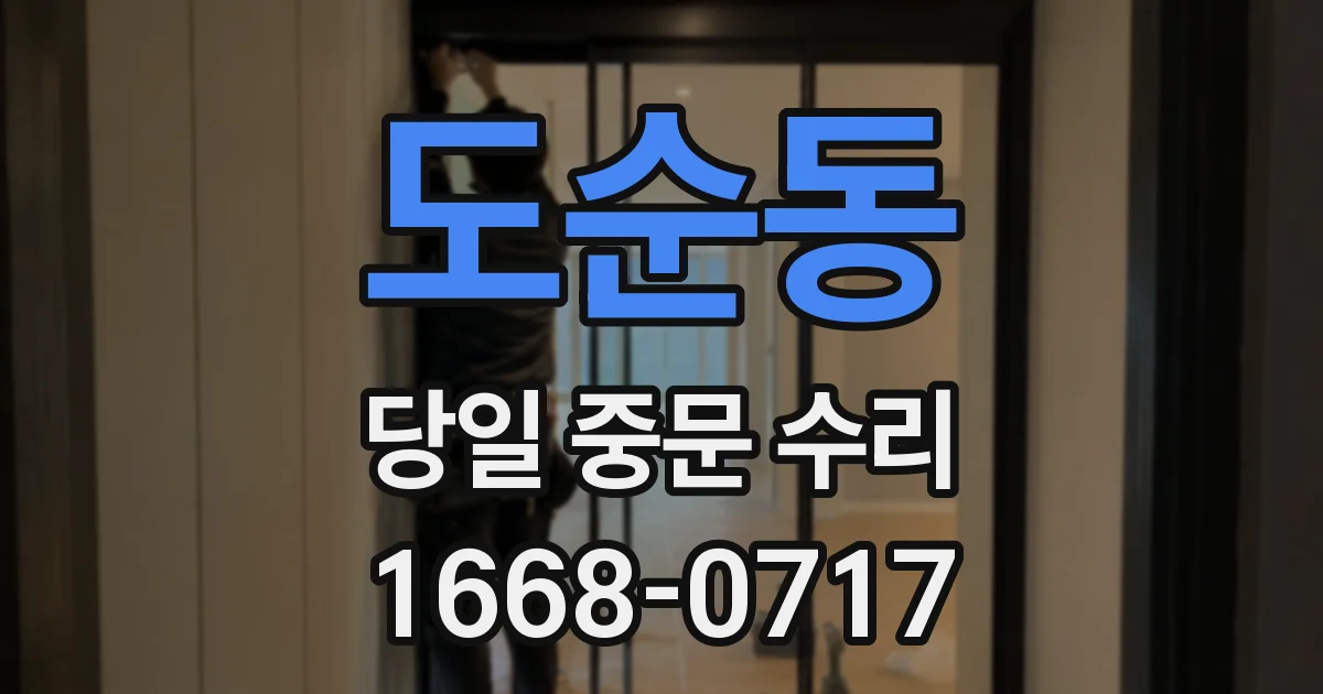 도순동 당일 중문 수리