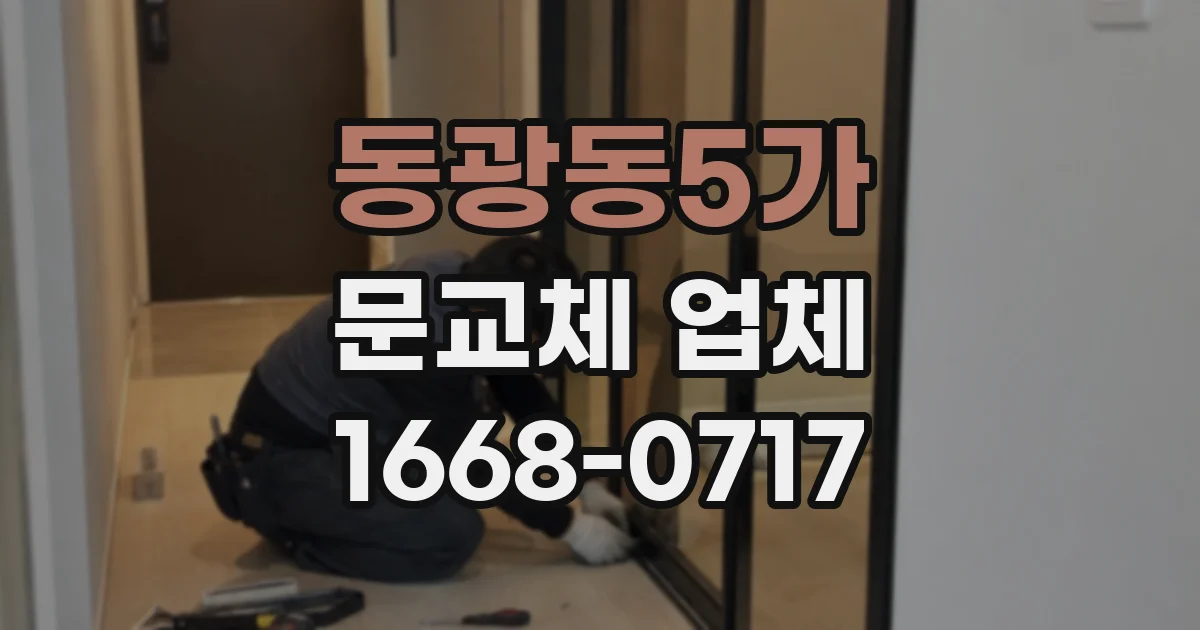 동광동5가 문교체 업체