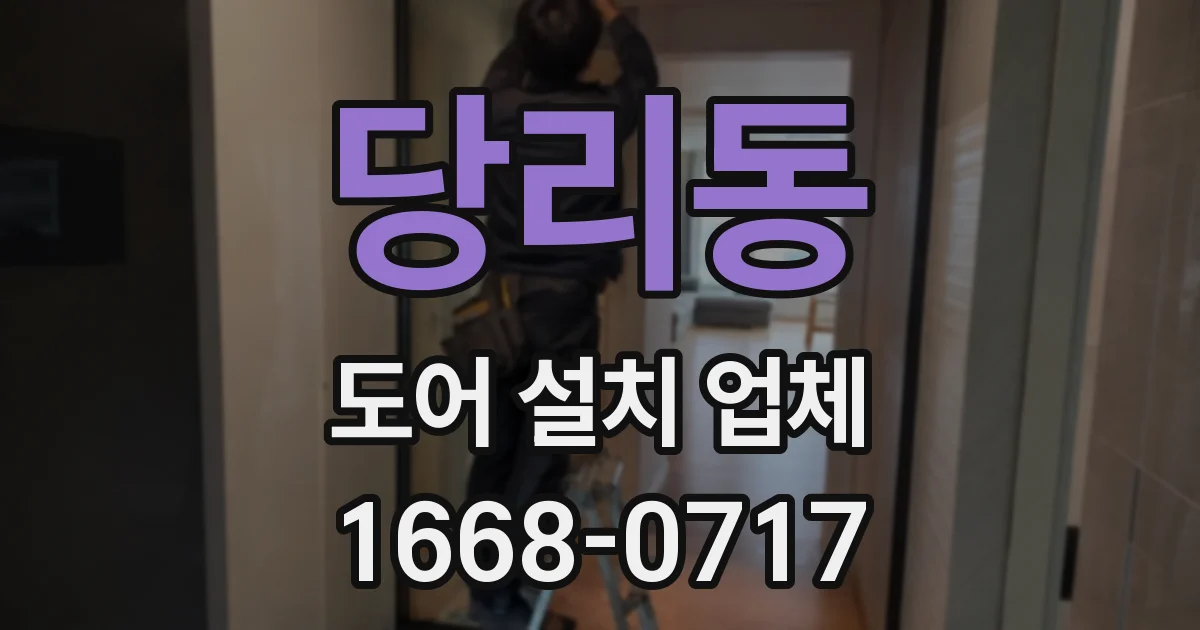 당리동 도어 설치 업체