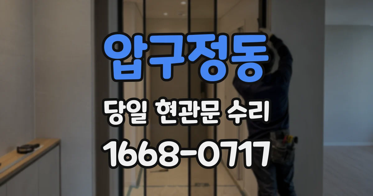 압구정동 당일 현관문 수리