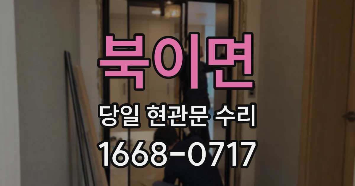 북이면 당일 현관문 수리
