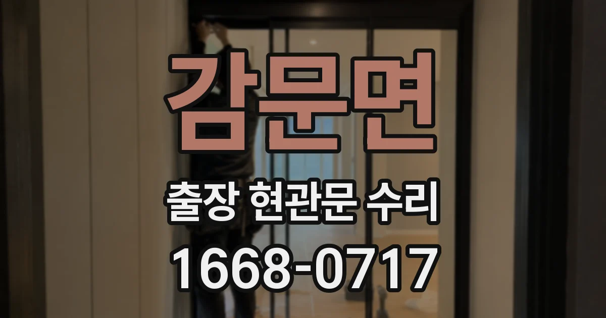감문면 출장 현관문 수리