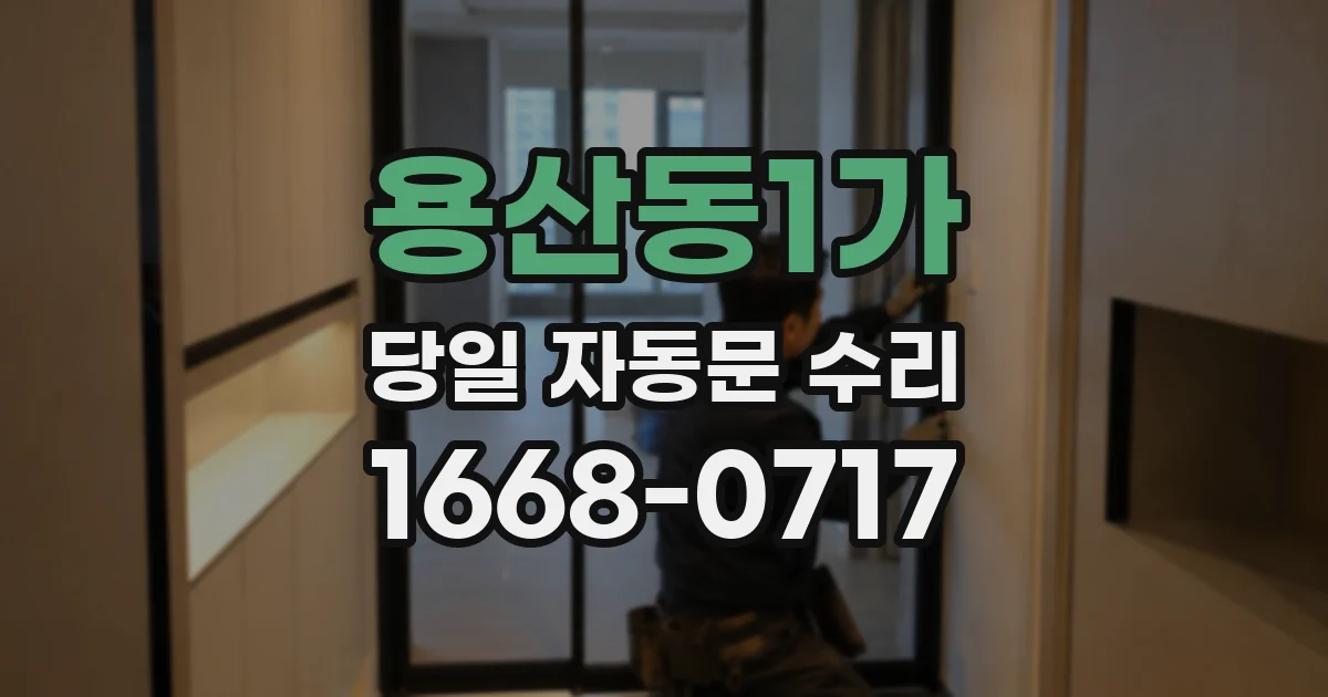 용산동1가 당일 자동문 수리