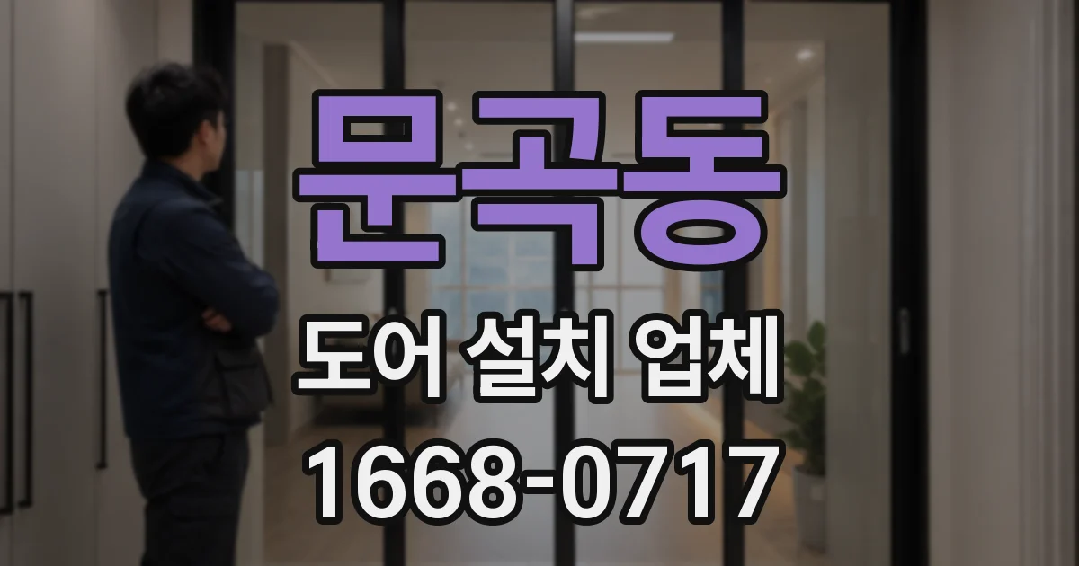 문곡동 도어 설치 업체