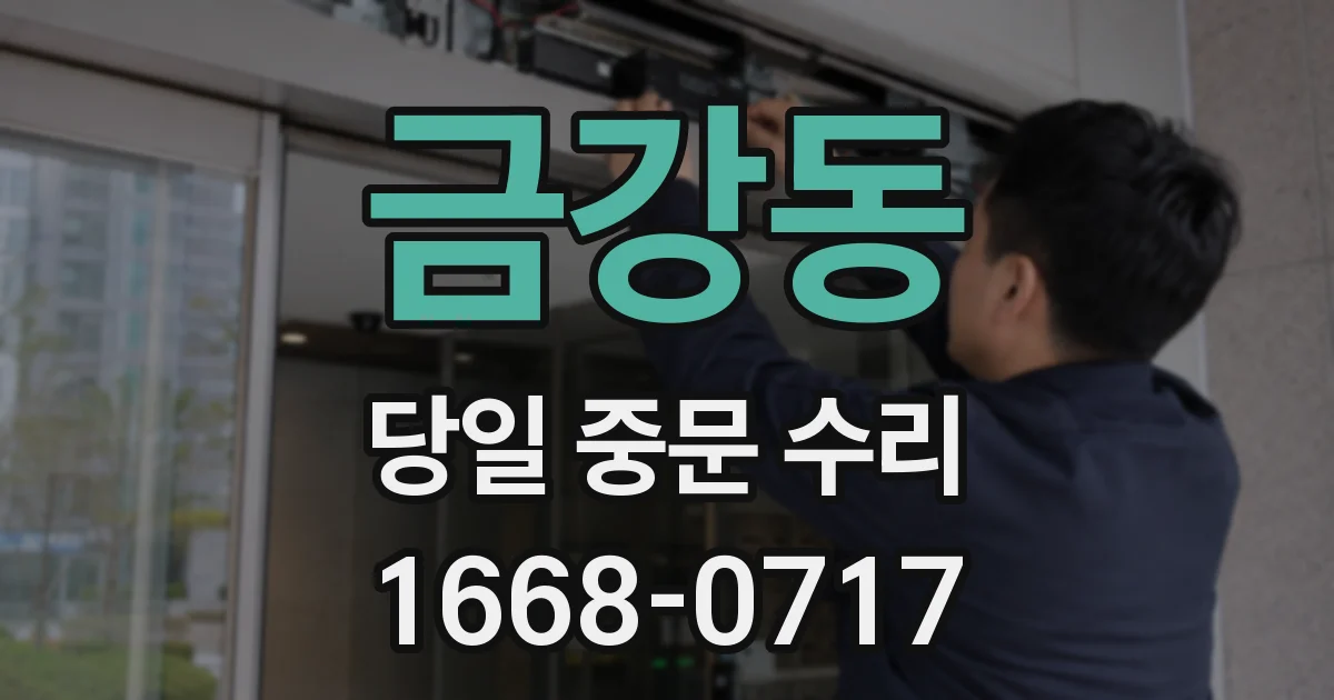 금강동 당일 중문 수리