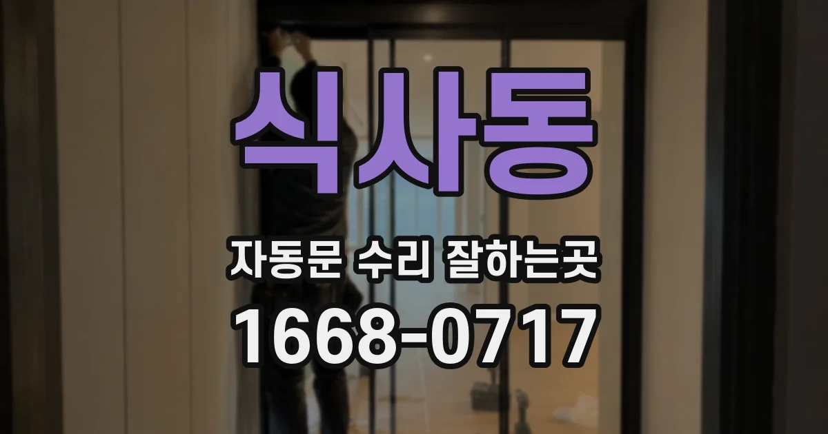 식사동 자동문 수리 잘하는곳