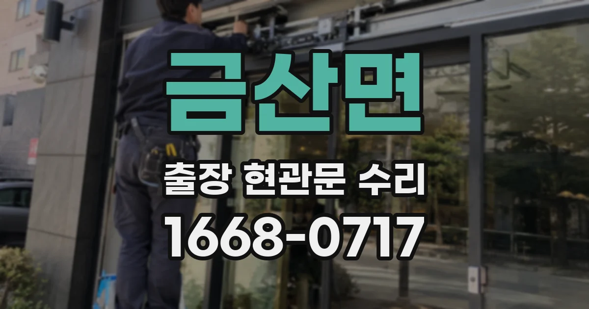 금산면 출장 현관문 수리