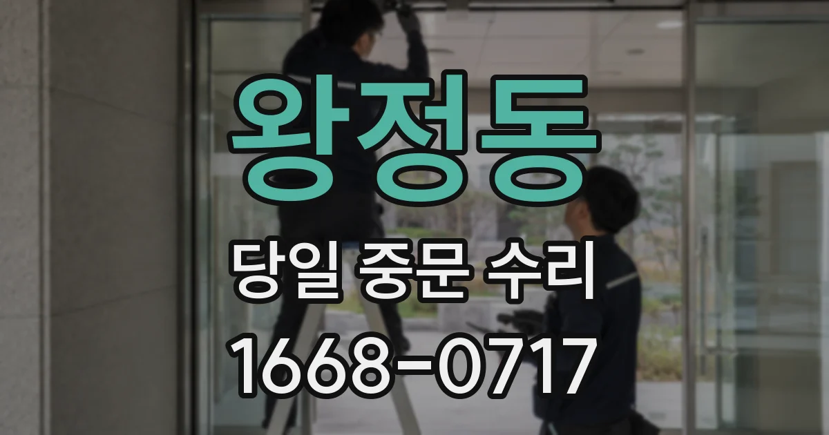 왕정동 당일 중문 수리