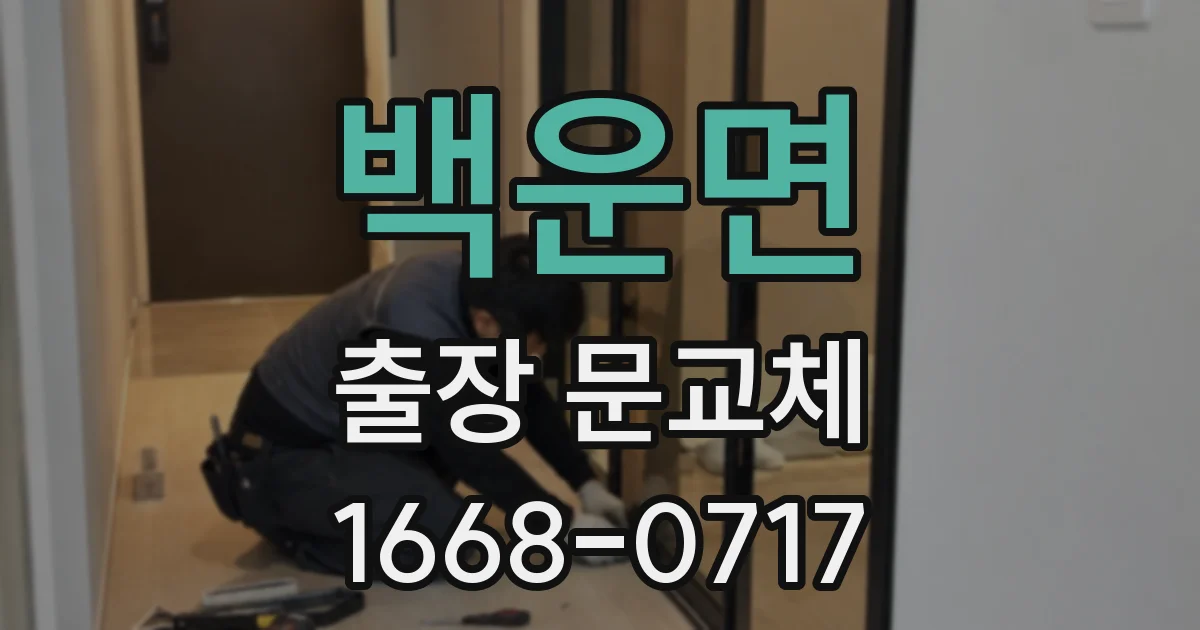 백운면 출장 문교체