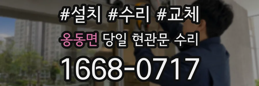 옹동면 당일 현관문 수리