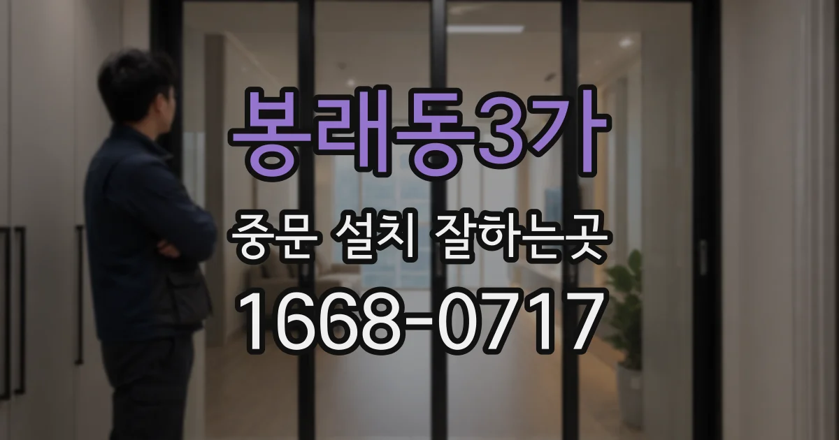 봉래동3가 중문 설치 잘하는곳