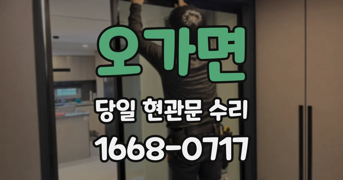 오가면 당일 현관문 수리