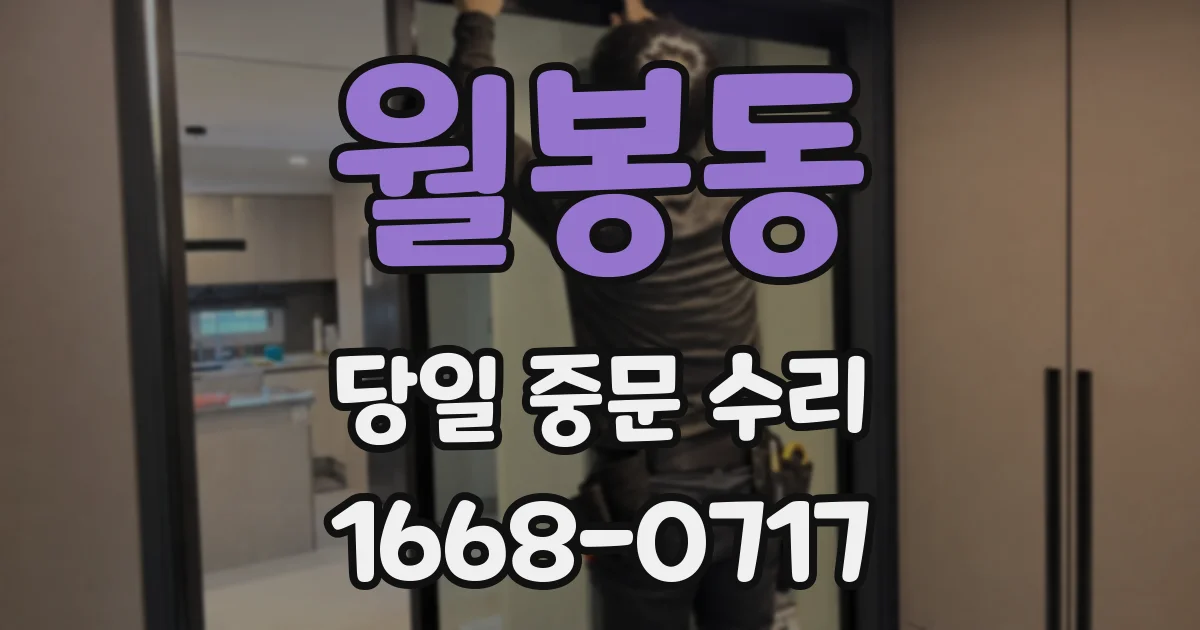 월봉동 당일 중문 수리