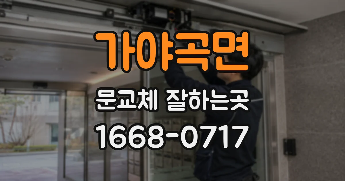 가야곡면 문교체 잘하는곳