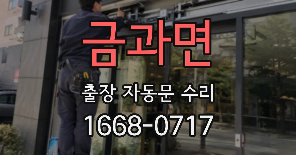 금과면 출장 자동문 수리