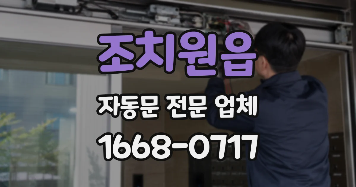 조치원읍 자동문 전문 업체