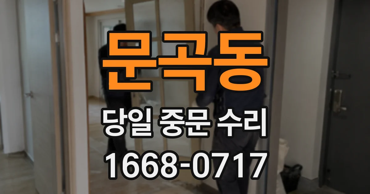 문곡동 당일 중문 수리