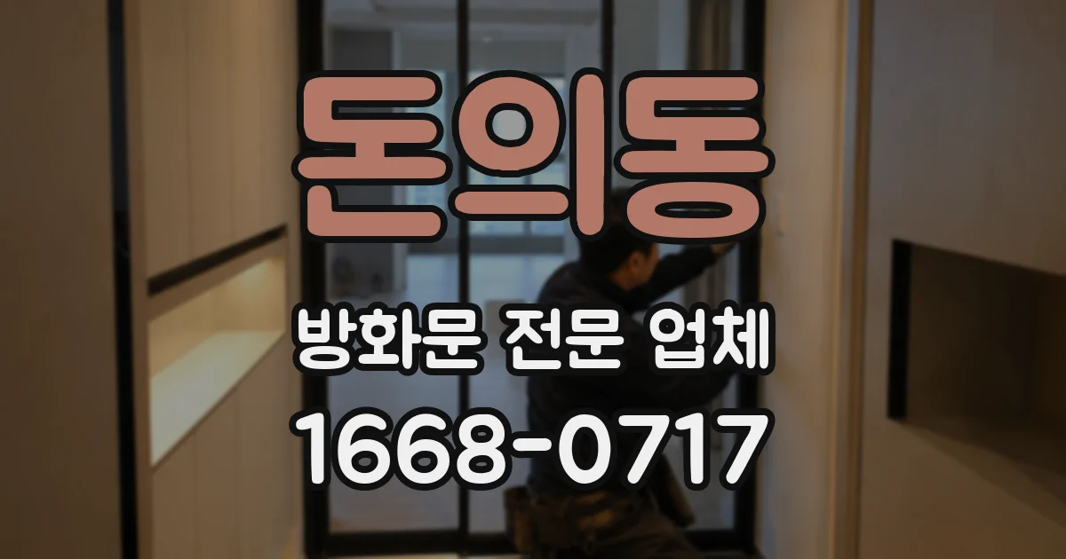 돈의동 방화문 전문 업체