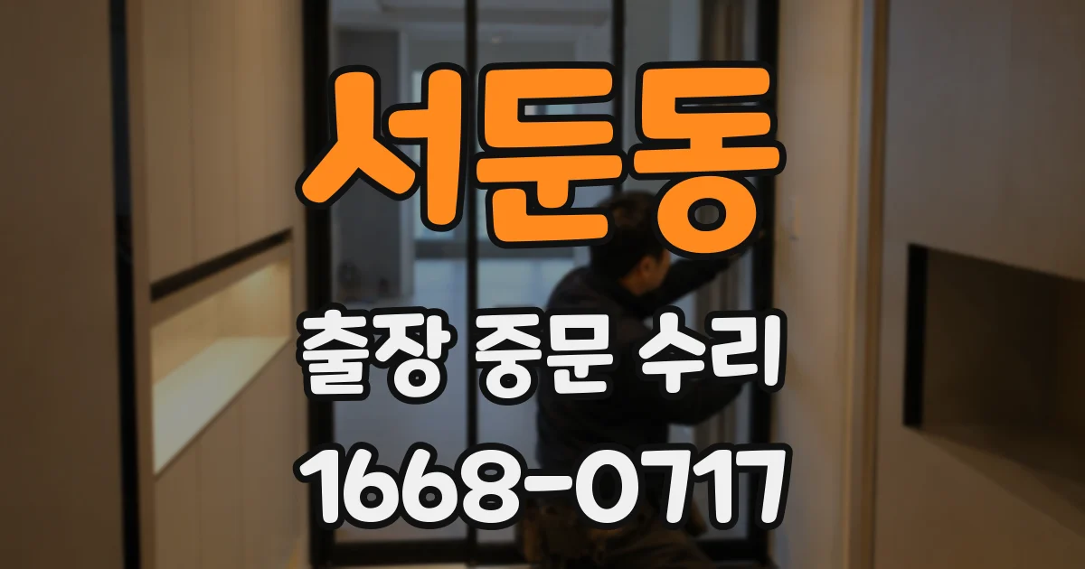 서둔동 출장 중문 수리