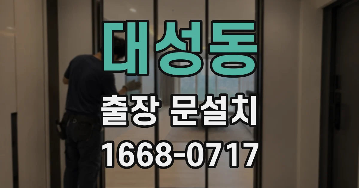 대성동 출장 문설치