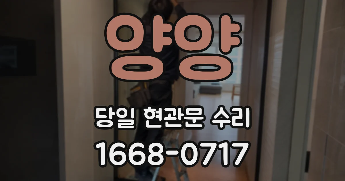 양양 당일 현관문 수리