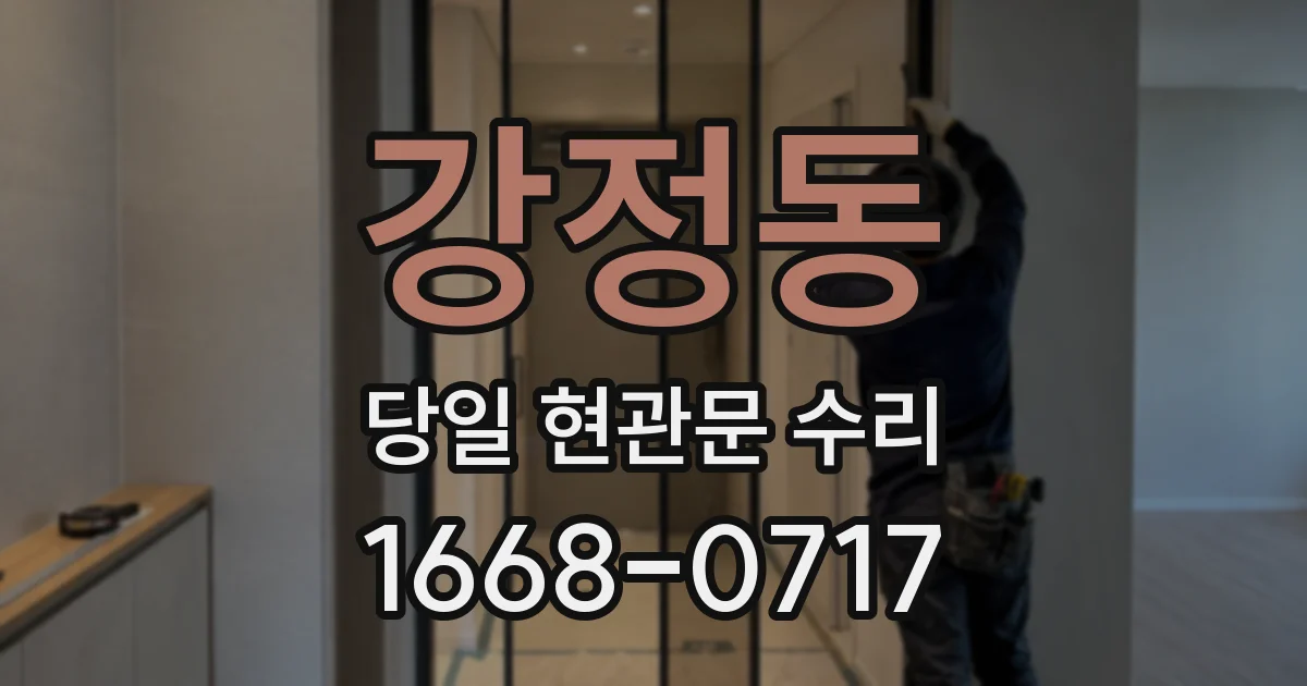 강정동 당일 현관문 수리