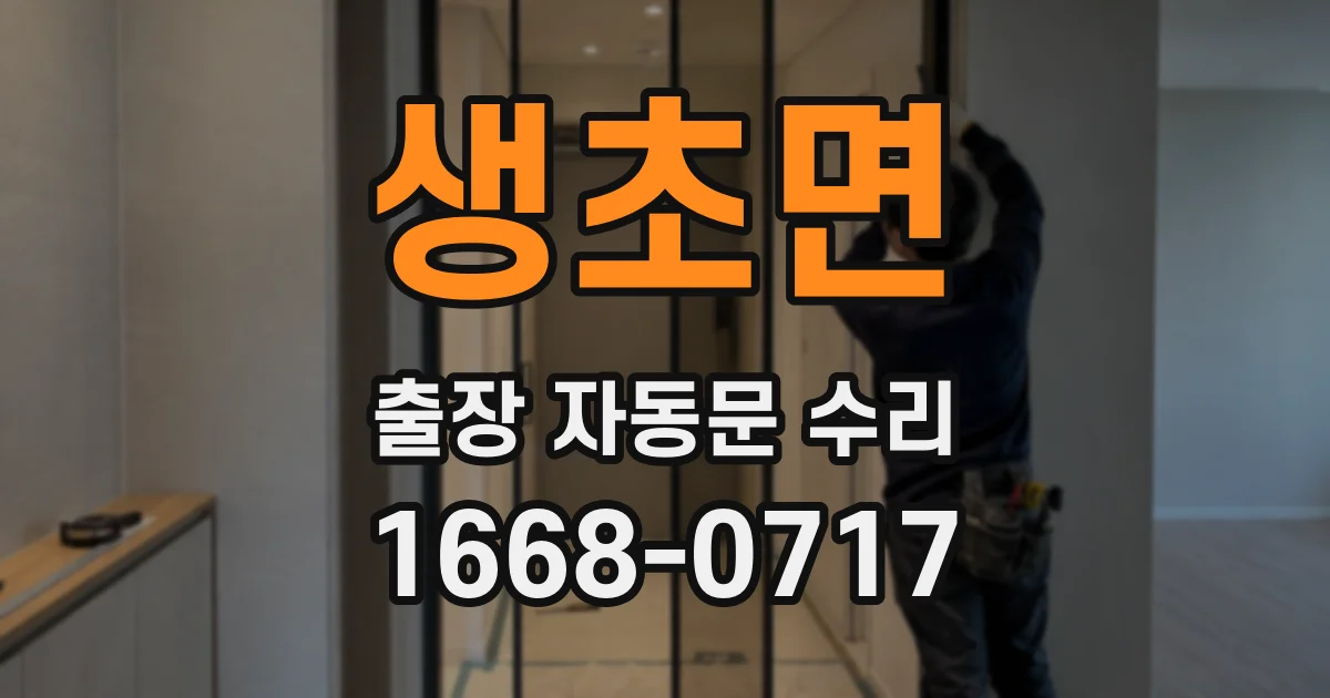 생초면 출장 자동문 수리