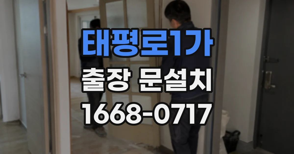 태평로1가 출장 문설치