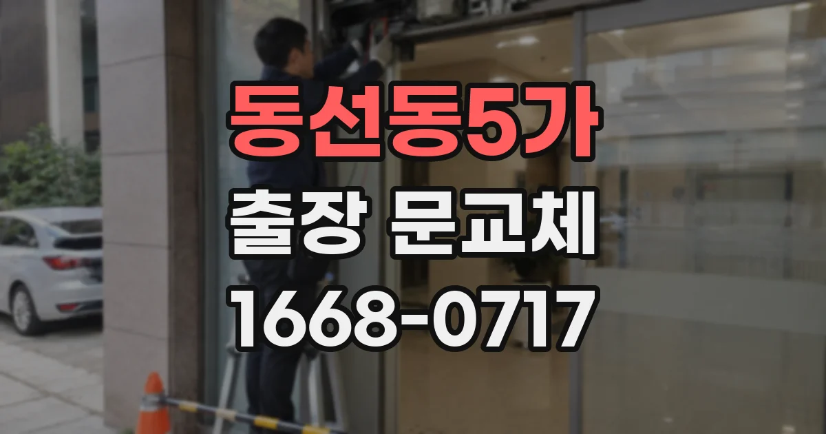 동선동5가 출장 문교체