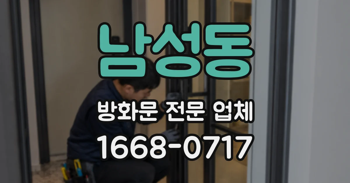 남성동 방화문 전문 업체