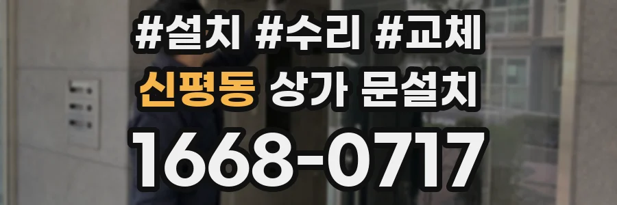신평동 상가 문설치