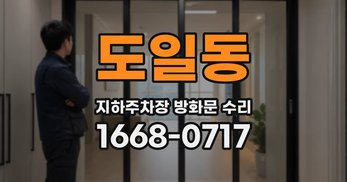 도일동 지하주차장 방화문 수리
