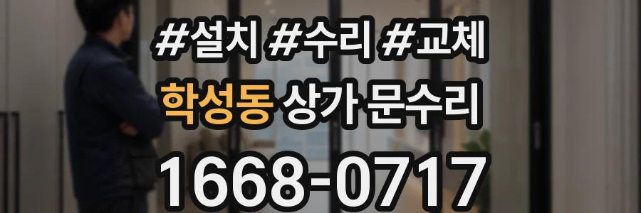 학성동 상가 문수리