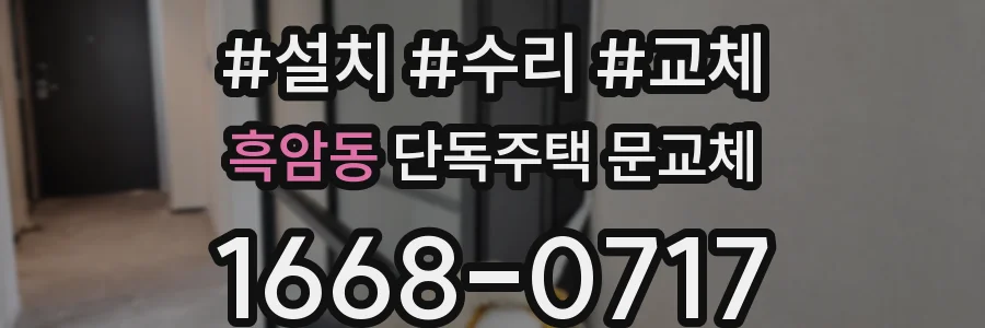 흑암동 단독주택 문교체