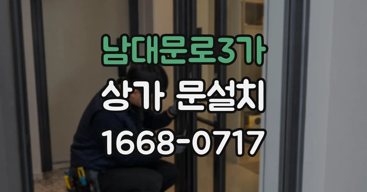 남대문로3가 상가 문설치