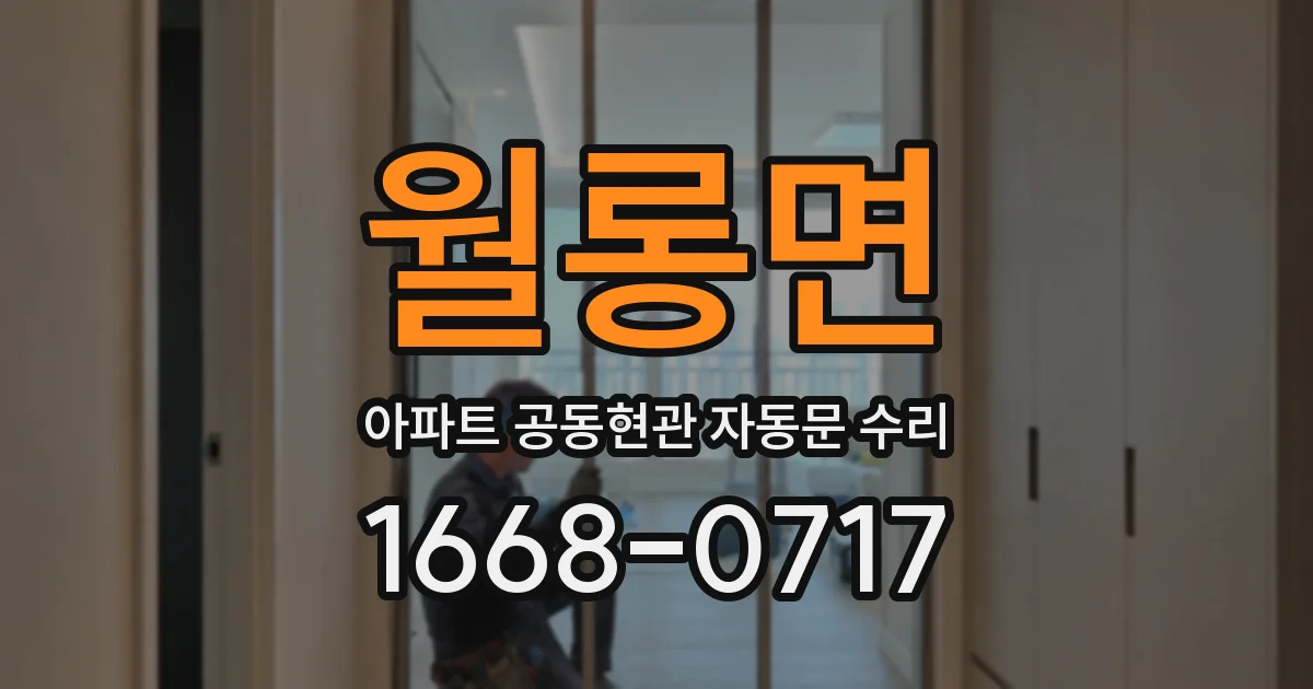 월롱면 아파트 공동현관 자동문 수리