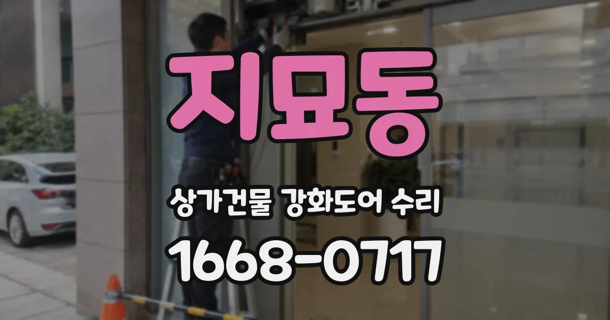 지묘동 상가건물 강화도어 수리
