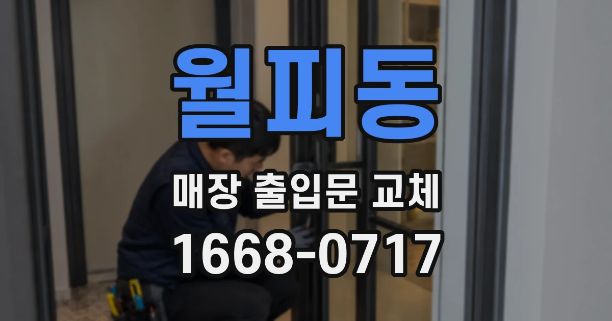 월피동 매장 출입문 교체