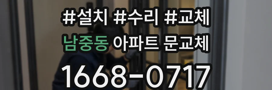 남중동 아파트 문교체