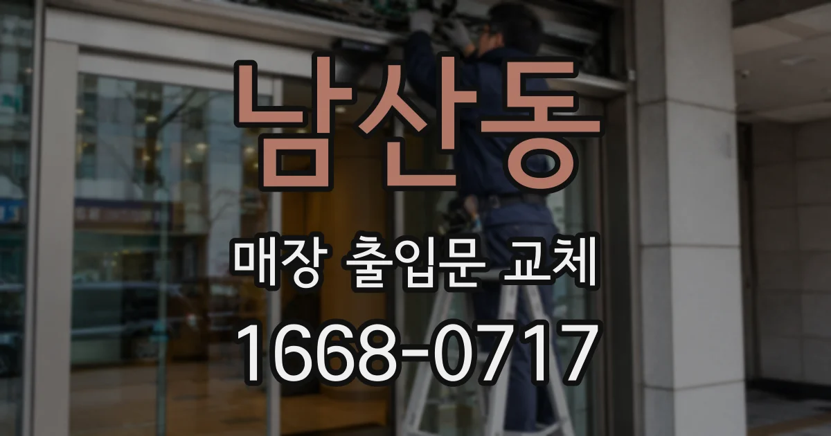 남산동 매장 출입문 교체