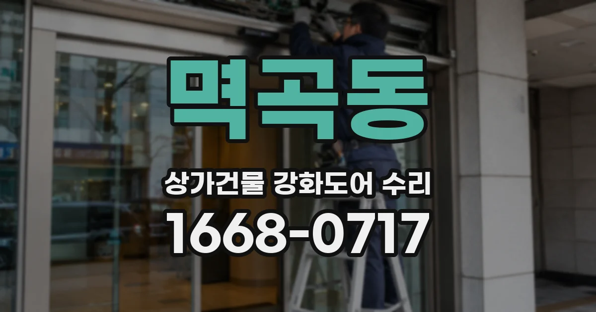 멱곡동 상가건물 강화도어 수리