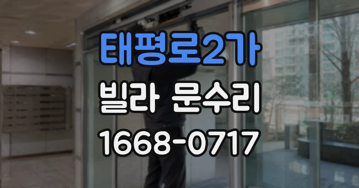 태평로2가 빌라 문수리